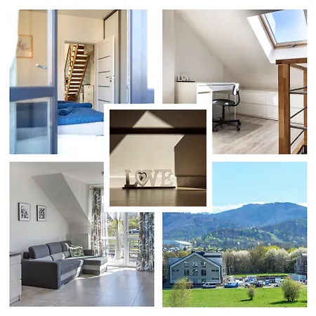 Dwupietrowy Beskid View דירה *